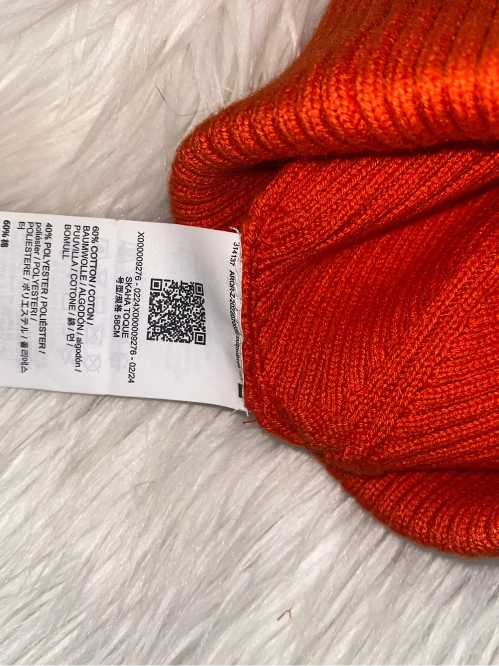 Arc'teryx Kids Bright Orange Ribbed Beanie